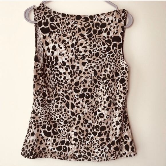 Calvin Klein Cheetah Print Cowl Neck Tank Top Medium - Picture 7 of 7